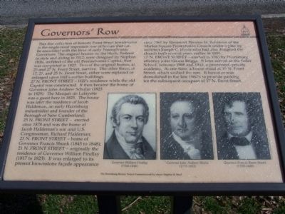 Governors' Row Marker image. Click for full size.
