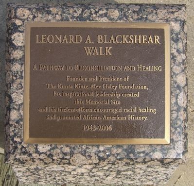 Leonard A. Blackshear Walk Marker image. Click for full size.