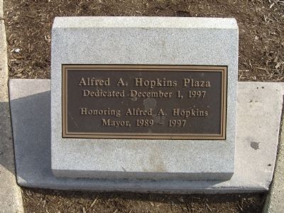 Alfred A. Hopkins Plaza Marker image. Click for full size.