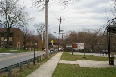 Leon Day Park sign, as seen from Franklintown Road image. Click for full size.