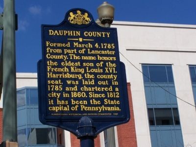 Dauphin County Marker. Click for full size. Dauphin County Marker image. Click for full size.