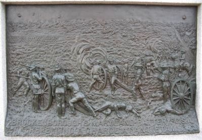 Brockenborough's Maryland Battery, C.S.A. Repelling a Charge at Antietam. Click for full size. Brockenborough's Maryland Battery, C.S.A. Repelling a Charge at Antietam image. Click for full size.