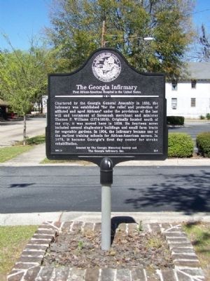 Georgia Infirmary Marker. Click for full size. Georgia Infirmary Marker image. Click for full size.