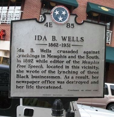 Ida B. Wells Marker image. Click for full size.