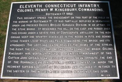 Eleventh Connecticut Tablet image. Click for full size.