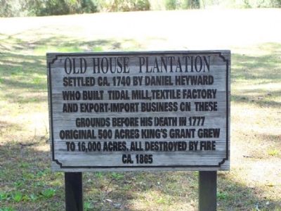 Old House Plantation Marker image. Click for full size.
