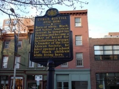 Cyrus Bustill Marker. Click for full size. Cyrus Bustill Marker image. Click for full size.