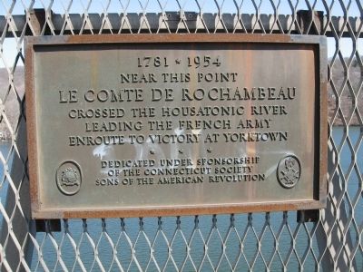 Where Rochambeau Crossed the Housatonic River Marker. Click for full size. Where Rochambeau Crossed the Housatonic River Marker image. Click for full size.