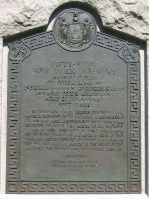 51st New York Monument Inscription image. Click for full size.