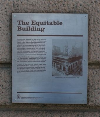 The Equitable Building Marker. Click for full size. The Equitable Building Marker image. Click for full size.