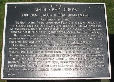 Ninth Corps Tablet. Click for full size. Ninth Corps Tablet image. Click for full size.