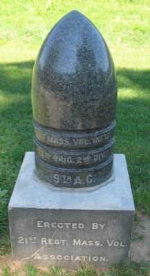 21st Massachusetts Infantry Monument image. Click for full size.