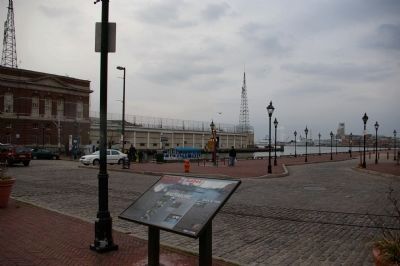Fells Point and the marker image. Click for full size.