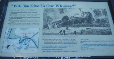 "Will You Give Us Our Whiskey?" Marker image. Click for full size.