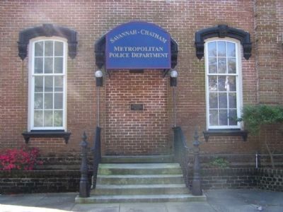 Police Station Steps with Marker image. Click for full size.