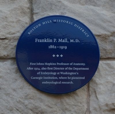 Franklin P. Mall, M.D. Marker image. Click for full size.