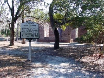 John LaPierre Marker Next to St. Philips Church Ruins image. Click for full size.