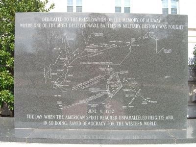 Monument to the Battle of Midway Marker </b><i>[Front, top] image. Click for full size.