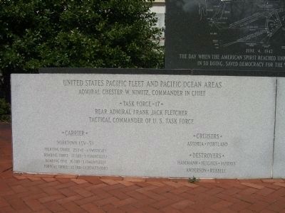 Monument to the Battle of Midway Marker </b><i>[Front, lower left] image. Click for full size.