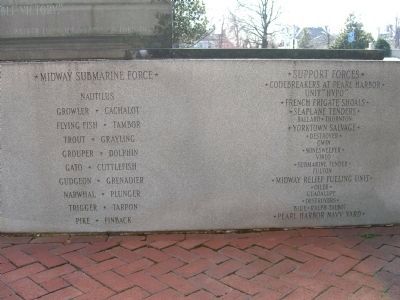 Monument to the Battle of Midway Marker </b><i>[Back, lower right] image. Click for full size.