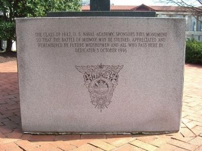 Monument to the Battle of Midway Marker </b><i>[Left end cap] image. Click for full size.
