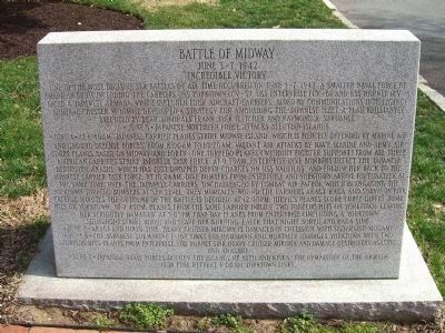 Monument to the Battle of Midway Marker image. Click for full size.