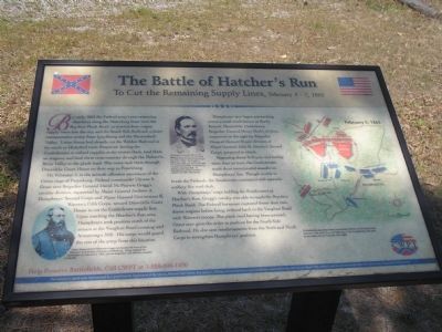 The Battle of Hatcher’s Run Marker. Click for full size. The Battle of Hatcher’s Run Marker image. Click for full size.