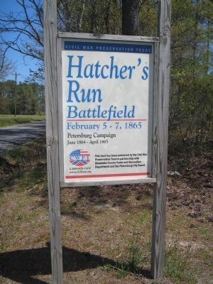 Hatcher's Run Battlefield. Click for full size. Hatcher's Run Battlefield image. Click for full size.