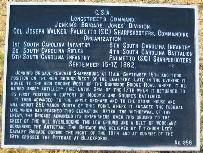 Jenkins' Brigade Tablet. Click for full size. Jenkins' Brigade Tablet image. Click for full size.