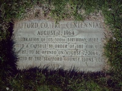 Stafford County Tri-Centennial Marker image. Click for full size.