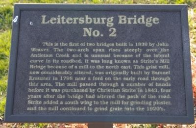 Leitersburg Bridge No. 2 Marker image. Click for full size.