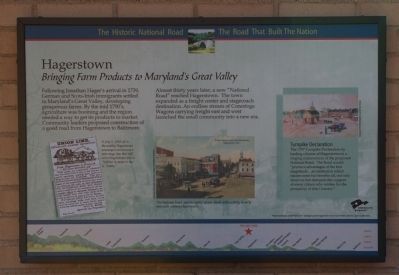 Hagerstown: Bringing Farm Products to Maryland's Great Valley Marker image. Click for full size.