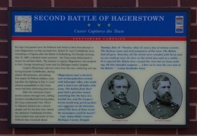 Second Battle of Hagerstown Marker. Click for full size. Second Battle of Hagerstown Marker image. Click for full size.