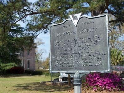 Hampton County Marker. Click for full size. Hampton County Marker image. Click for full size.