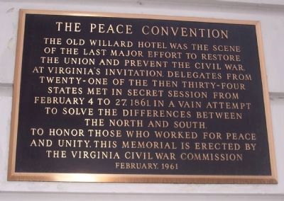The Peace Convention Marker image. Click for full size.