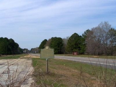 Burton's Ferry Marker looking south on US 301 image. Click for full size.
