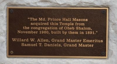 The Md. Prince Hall Masons Marker image. Click for full size.