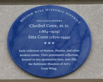 The Cone Sisters Marker image. Click for full size.