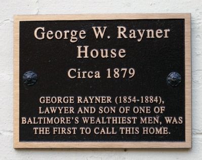 George W. Rayner House Marker image. Click for full size.