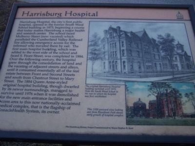 Harrisburg Hospital Marker image. Click for full size.