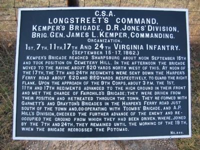 Kemper's Brigade Tablet. Click for full size. Kemper's Brigade Tablet image. Click for full size.