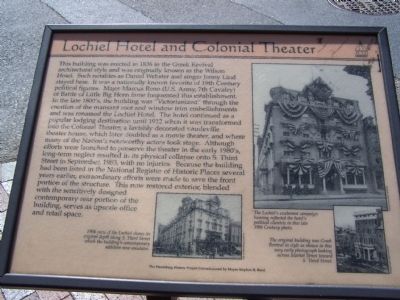 Lochiel Hotel and Colonial Theater Marker image. Click for full size.