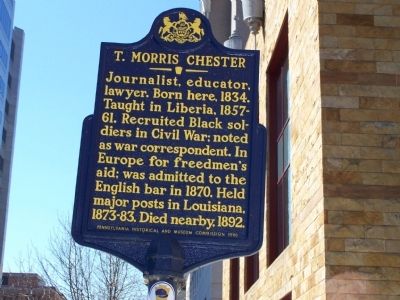T. Morris Chester Marker. Click for full size. T. Morris Chester Marker image. Click for full size.