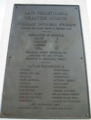 Inscription on the Front of the Monument image. Click for full size.