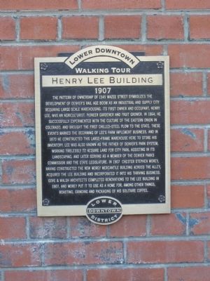 Lower Downtown Walking Tour - Henry Lee Building Marker image. Click for full size.