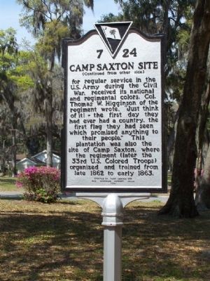 Camp Saxton Site Marker image. Click for full size.