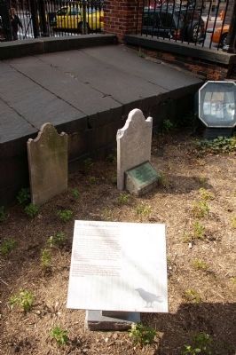 Marker with gravestones in background. Click for full size. Marker with gravestones in background image. Click for full size.