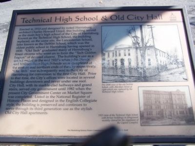Technical High School & Old City Hall Marker image. Click for full size.