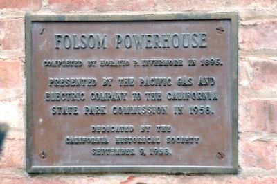 Dedication Plaque outside Powerhouse Building Door image. Click for full size.