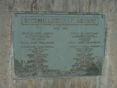 Kitzmillerville Bridge Builder's Plate image. Click for full size.